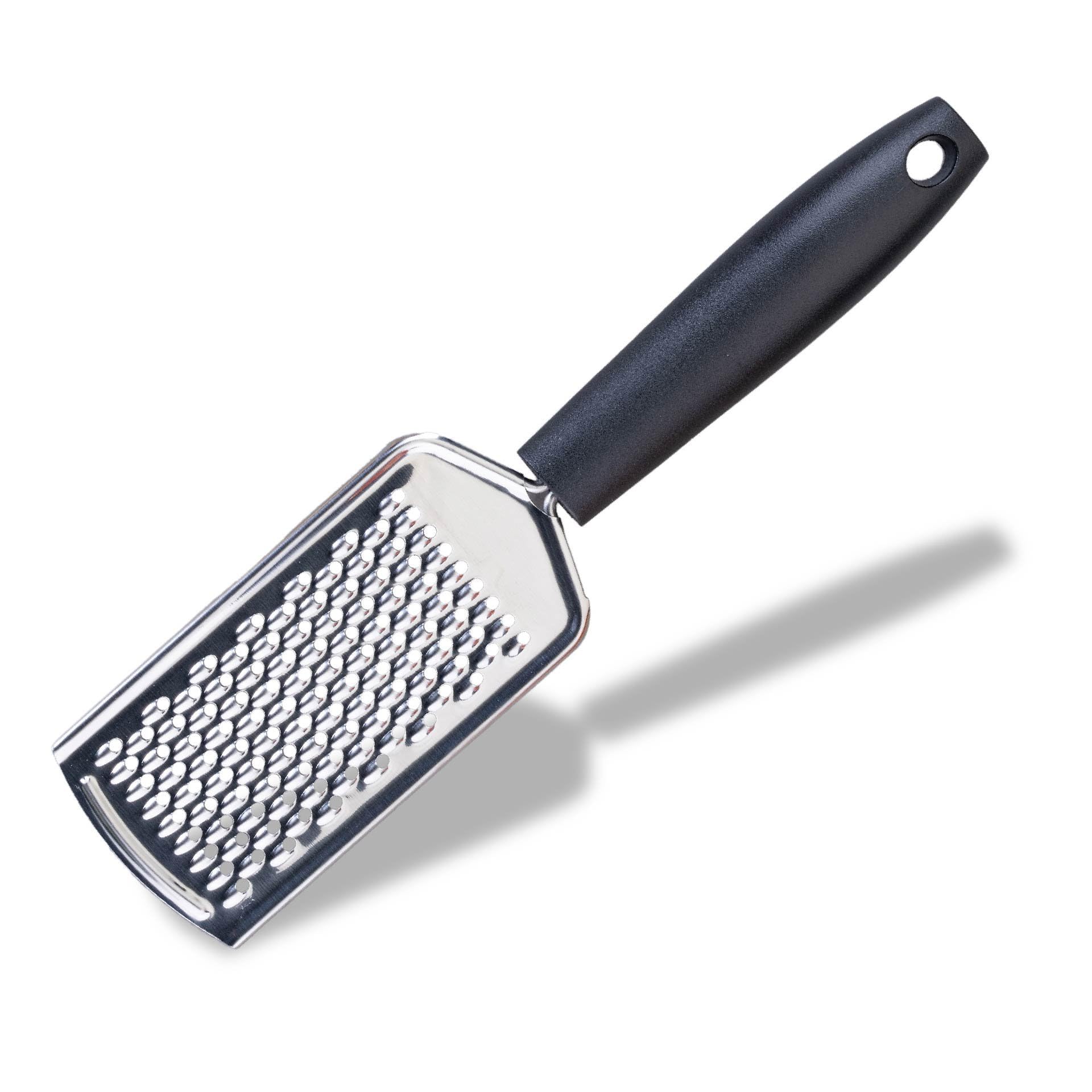 Fackelmann INITIAL Hand Grater, Cheese & Parmesan Shredder, Fine Chocolate Grater, Lemon Citrus & Nutmeg Zester, Durable Sharp Stainless Steel Blade with Plastic Handle 24cm