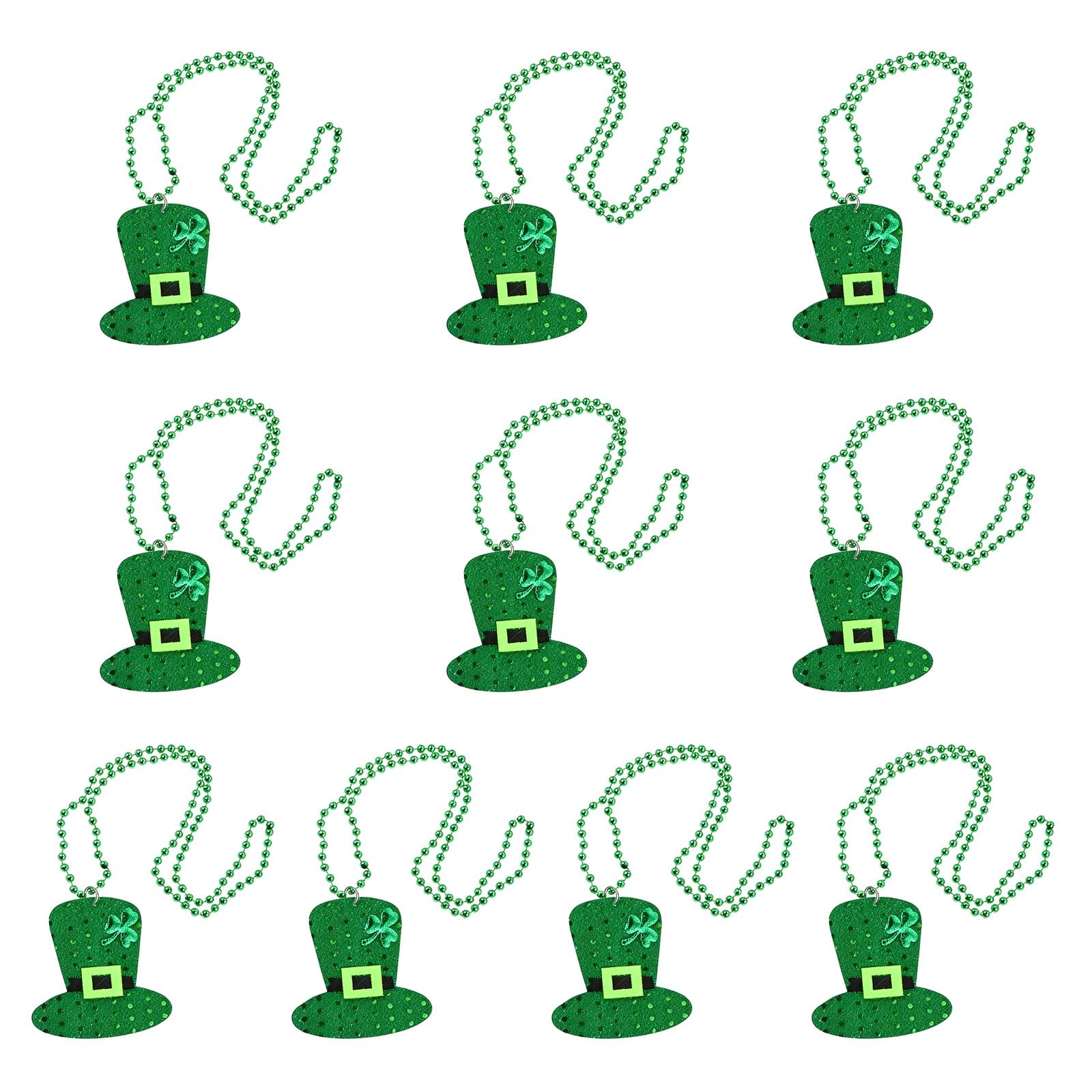 Elnwnnkc 10Pcs Patricks Day Beads Necklace Patricks Day Jewelry Accessories for Women Men Adult Kid Irish Festival Celebration Beads Necklace