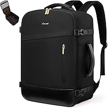 LOVEVOOK Cabin Travel Bag, 40 x 20 x 25 cm, Expandable Women's Hand Luggage for Ryanair EasyJet, Lightweight and Waterproof Airplane Backpack, Travel Handbags, Weekend, Business, Compact Cabin