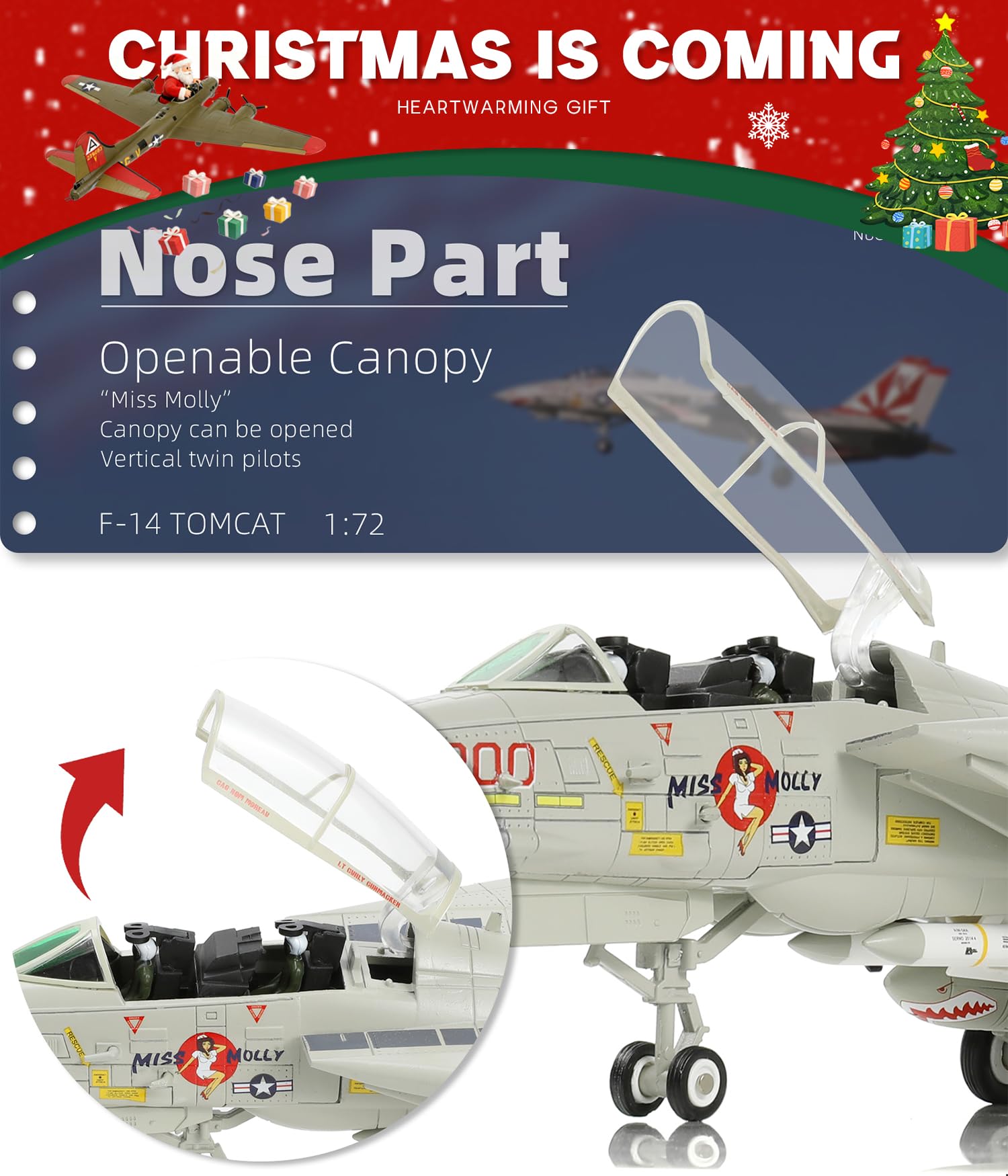 Amazon.co.jp: NUOTIE F-14 トムキャット 1/72 合金モデル VF-111 サン