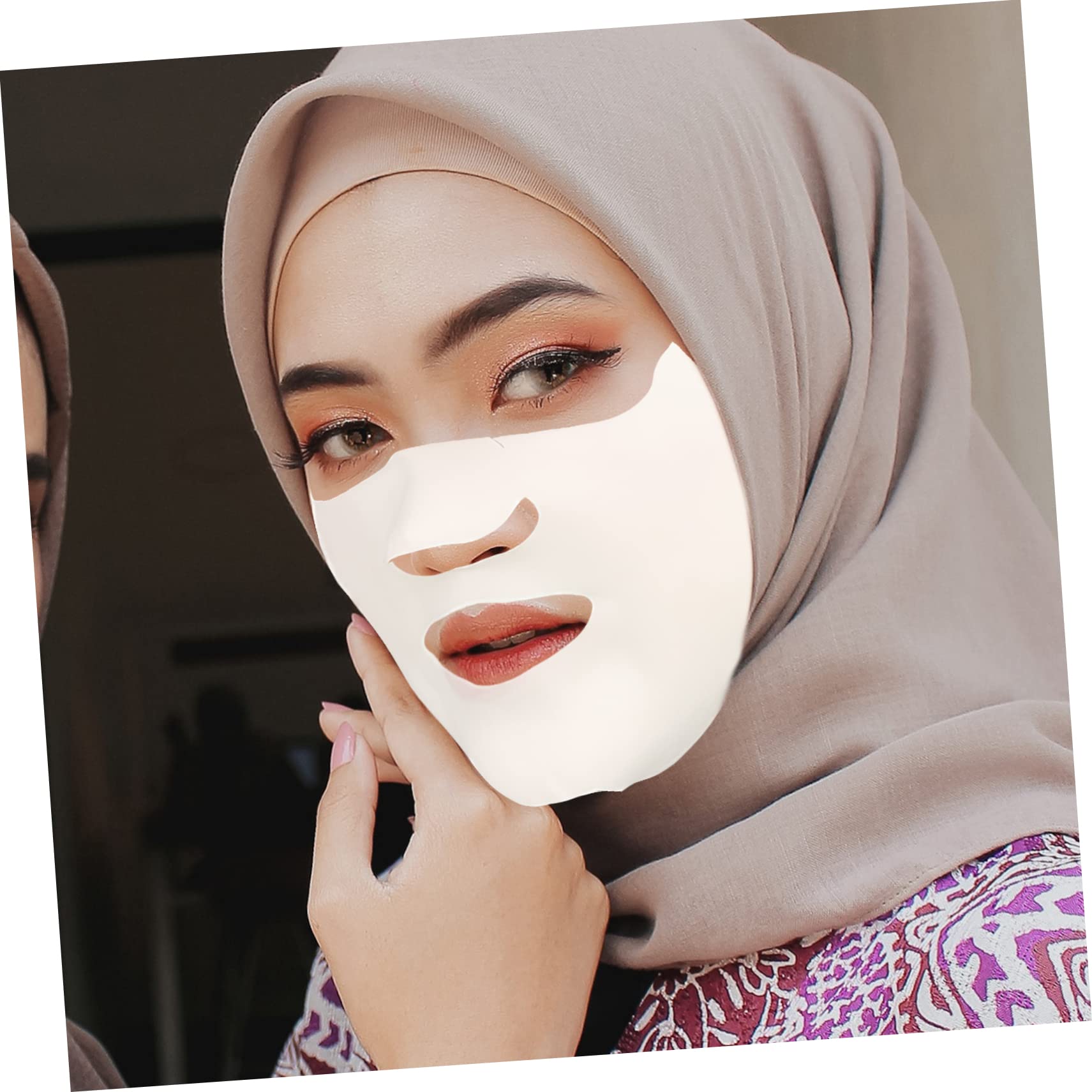 INOOMP 8 Pz Maschera Gel Per Il Viso Maschera Per Il Viso in Gel Copertura Per La Protezione Del Viso Gel Viso Adesivi Uv Corea Del Sud Della Pelle Tessuto Elastico