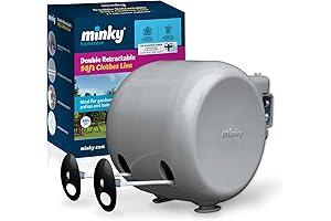 Durable Laundry Clothesline, Dual Retractable Energy-Saving Clothesline