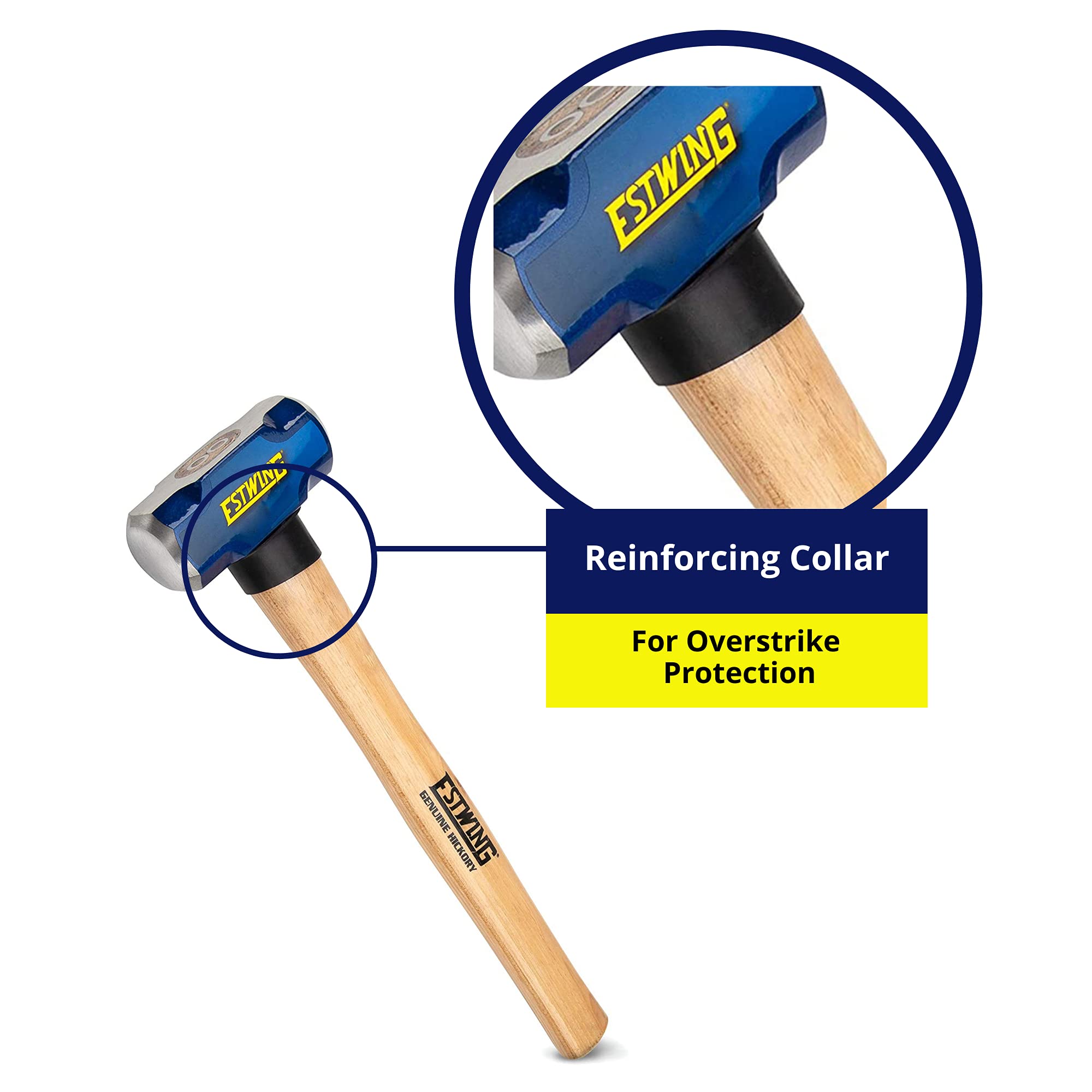 Estwing Sledge Hammer 2.7 Kg, 36" (900mm) Lightweight Hickory Wood Handle| Ideal for heavy demolition work, bending metals etc.| Tough Drop Forged Head| ESH-636W 3