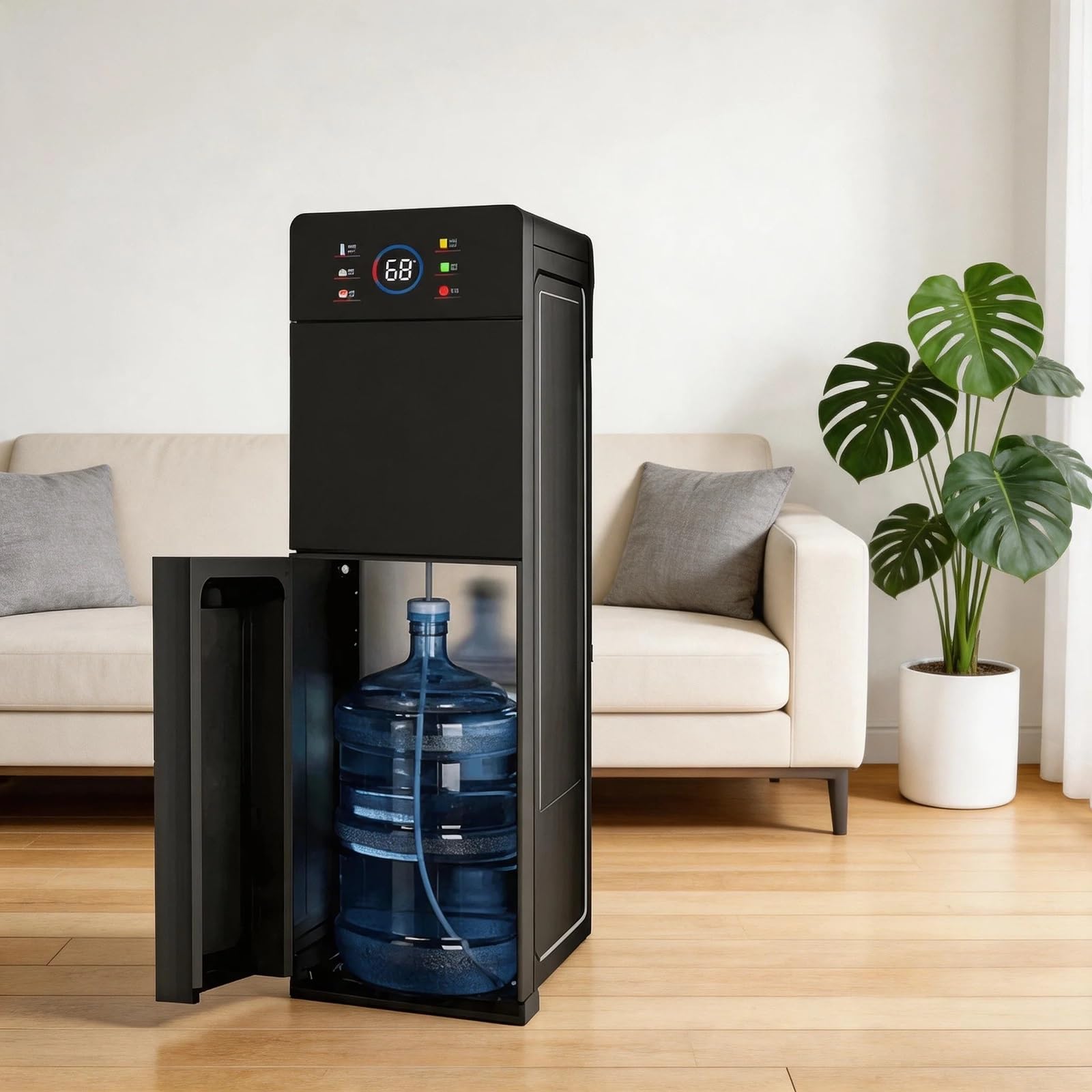 ITOSUI Bottom Loading Water Cooler Dispenser，5 Temperature Settings - Hot, Cold & Room, Empty Bottle Indicator, Ideal For Office, Home, Living Room