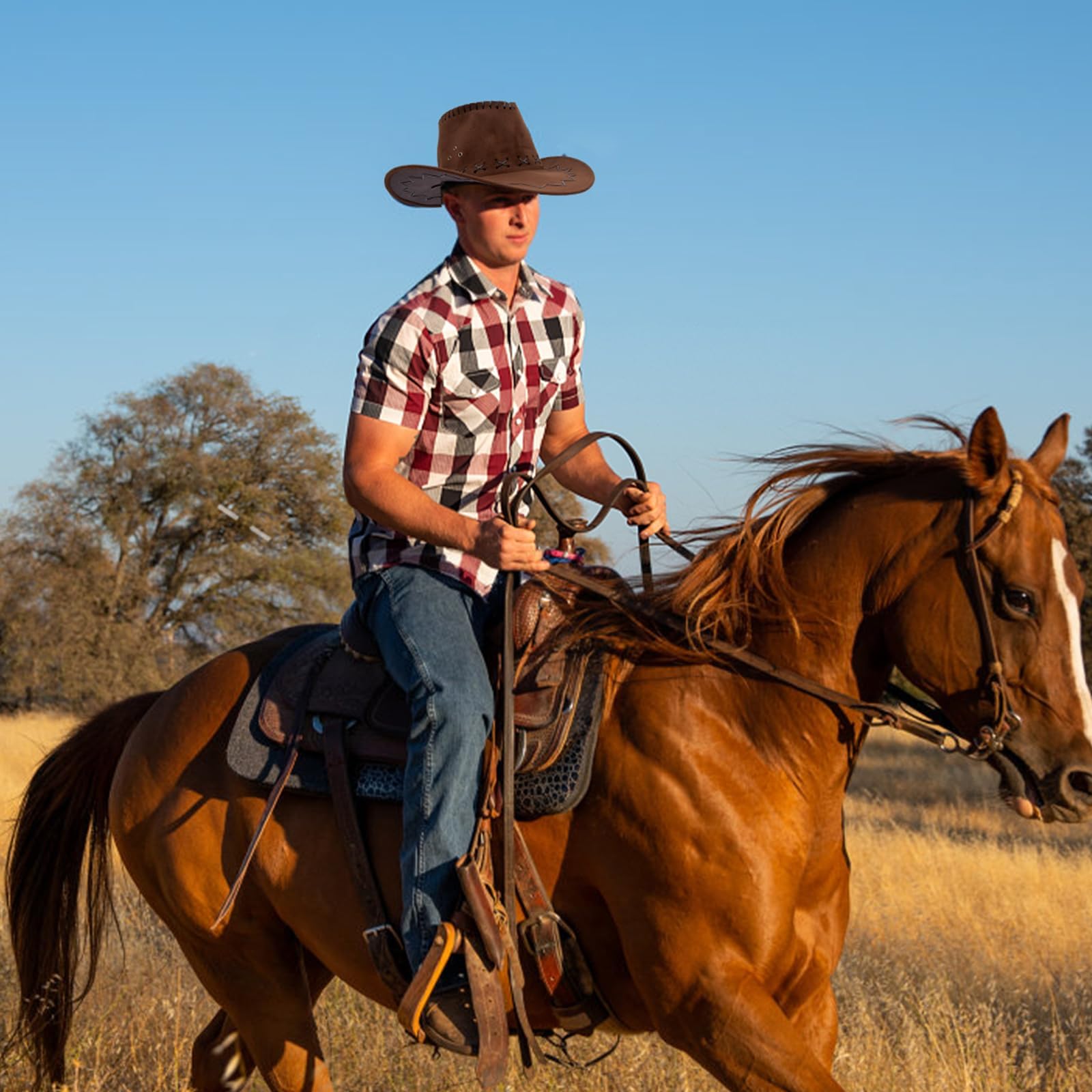 Set di 12 cappelli da cowboy con 12 bandane, cappello da cowboy western con sottogola regolabile, per adulti, perfetti per matrimoni, spettacoli e feste