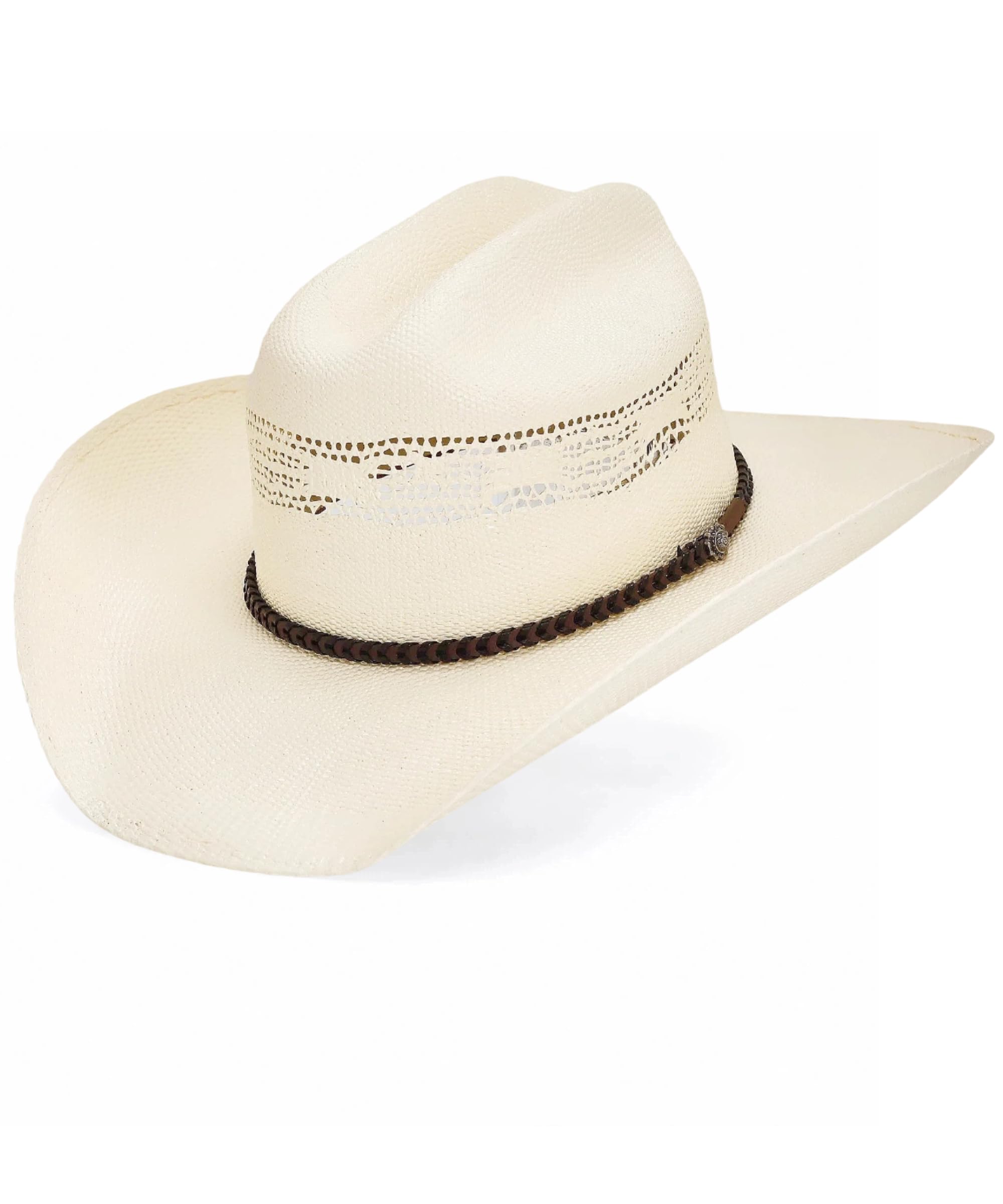 Straw Cowboy Hat, Cattleman Crease 4.1" Wide Brim Western