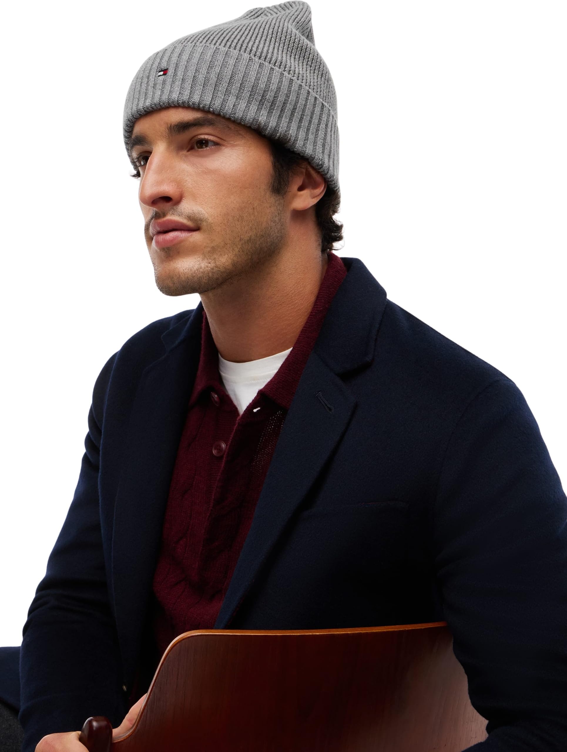 Tommy Hilfiger Herren Beanie Th Flag Pima Cotton Beanie Am0am12796