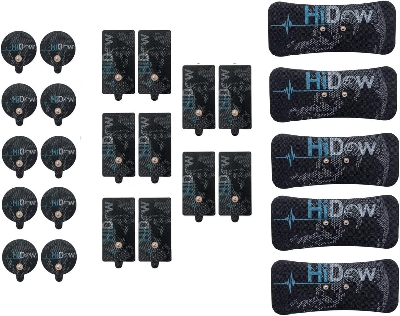 HiDow Tens Unit Replacement Stimulator Pads Large