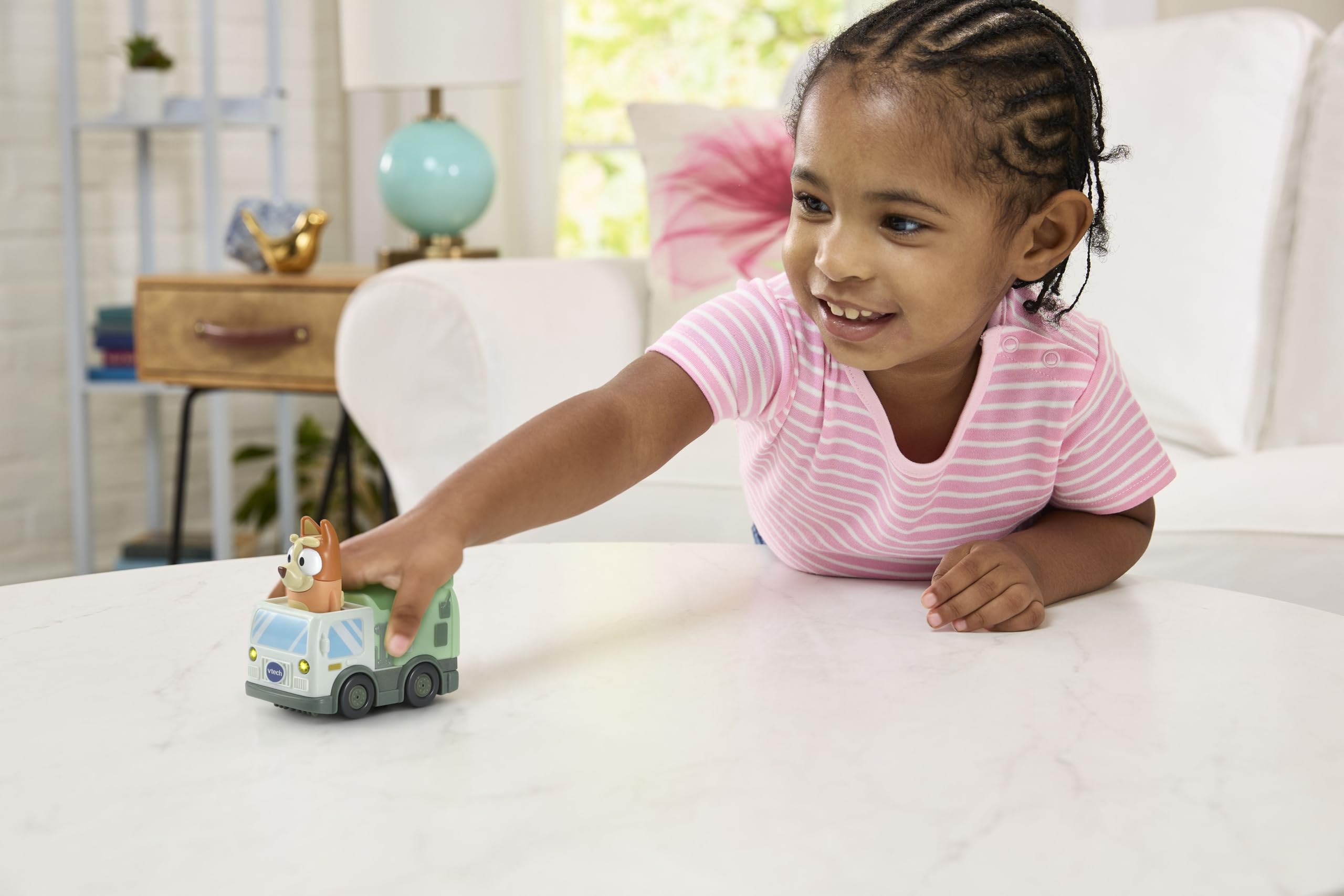 VTech Toot-Toot Drivers Bingo Garbage Truck, Interactive Toddler Toy for Pretend Play with Lights & Sounds, Bluey Toy - Image 3