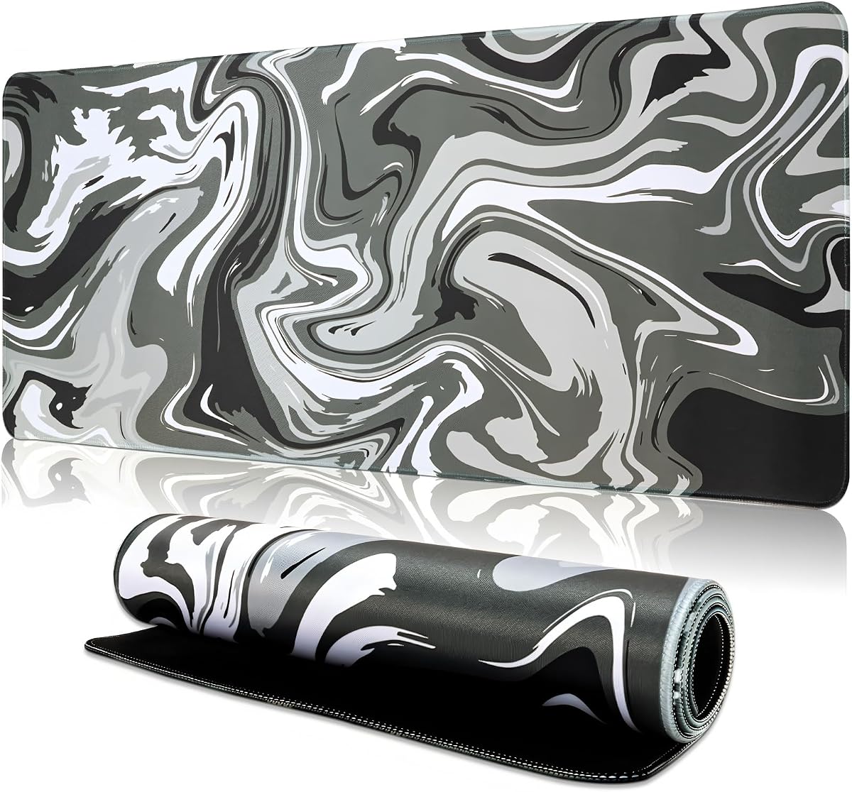 Alfombrilla para ratón Alfombrilla para ratón para juegos Alfombrilla para teclado | Alfombrilla de ratón gris de 31,5 x 11,8 pulgadas, alfombrilla de escritorio grande, almohadillas para teclado, alfombrilla de ratón XL extendida larga con base antideslizante, accesorios de escritorio