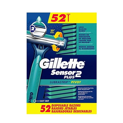 Gillette Sensor2 Plus Disposable Razor (52 Pack)