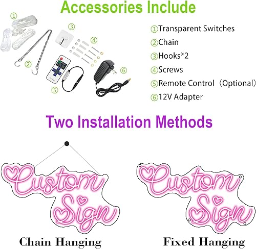 Miniatura 6 de DUOTTS Letreros de neón personalizados, decoración de pared personalizada, letreros de boda de neón LED personalizables, letreros de nombre