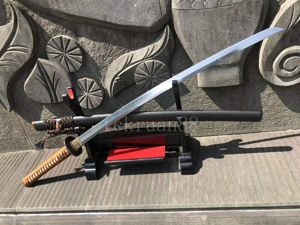 YL Sword Clay Tempered T10 Steel Hand Forged Japanese Katana Sword Full Tang Sharp Blade