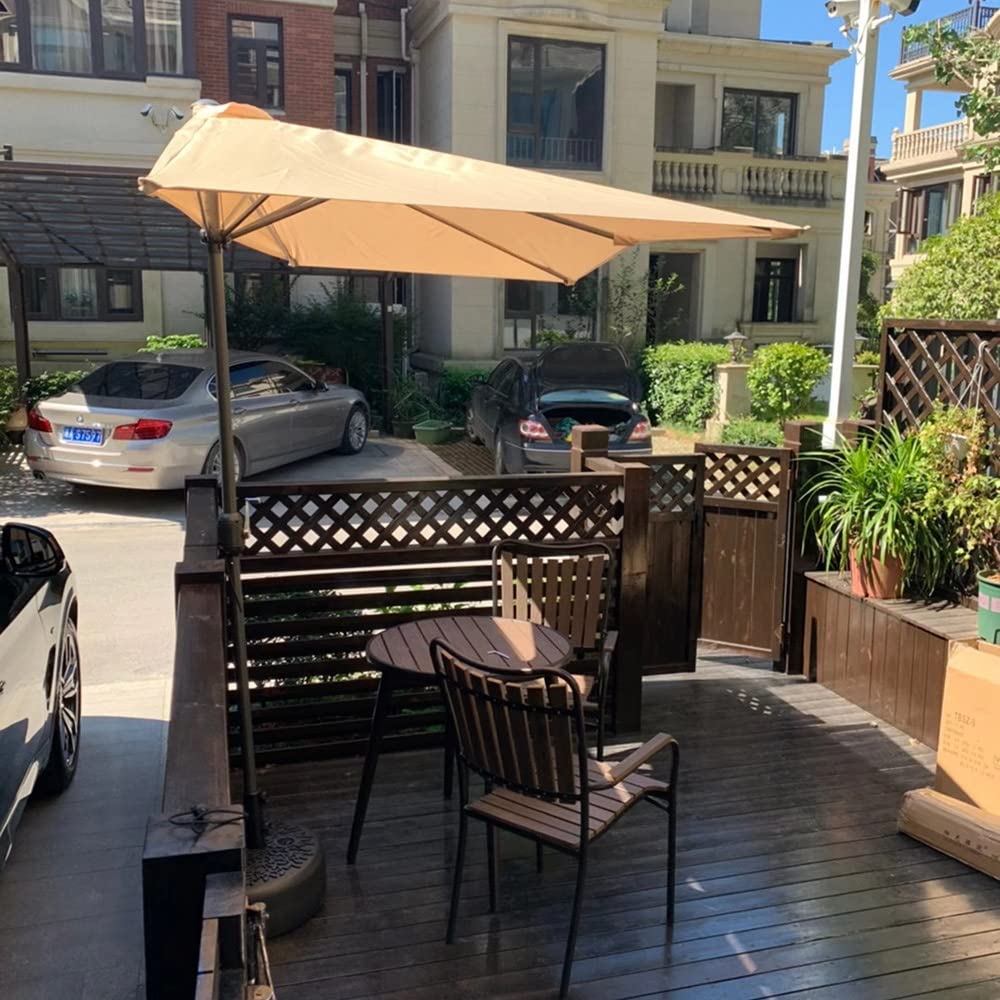 MaxxGarden Halve parasol van aluminium voor balkon of terras, IP 50