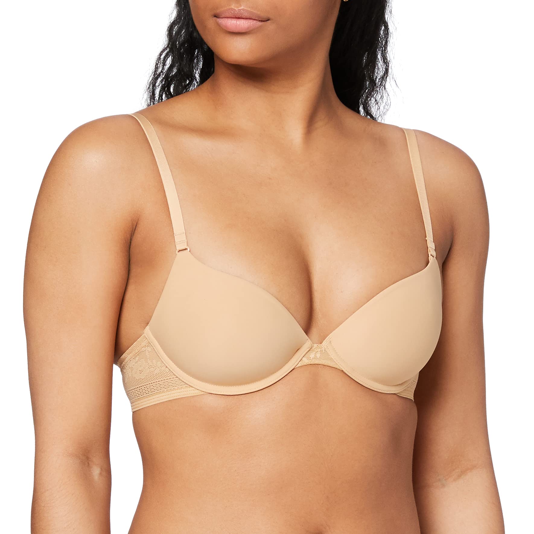 Sloggi Women's Beige (Cognac Sh) Zero Lace Whp Bra, 32B (Manufacturer Size: 70B)