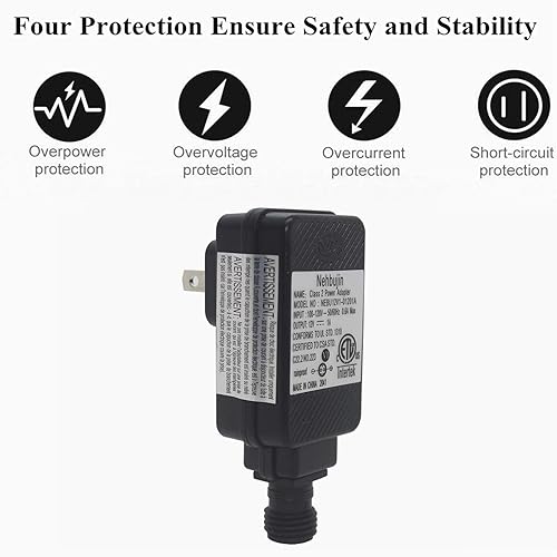 Miniatura 7 de Fuente de alimentación de 12 V clase 2, adaptador inflable de repuesto para transformador LED IP44 para cadena de luz, decoraciones inflables