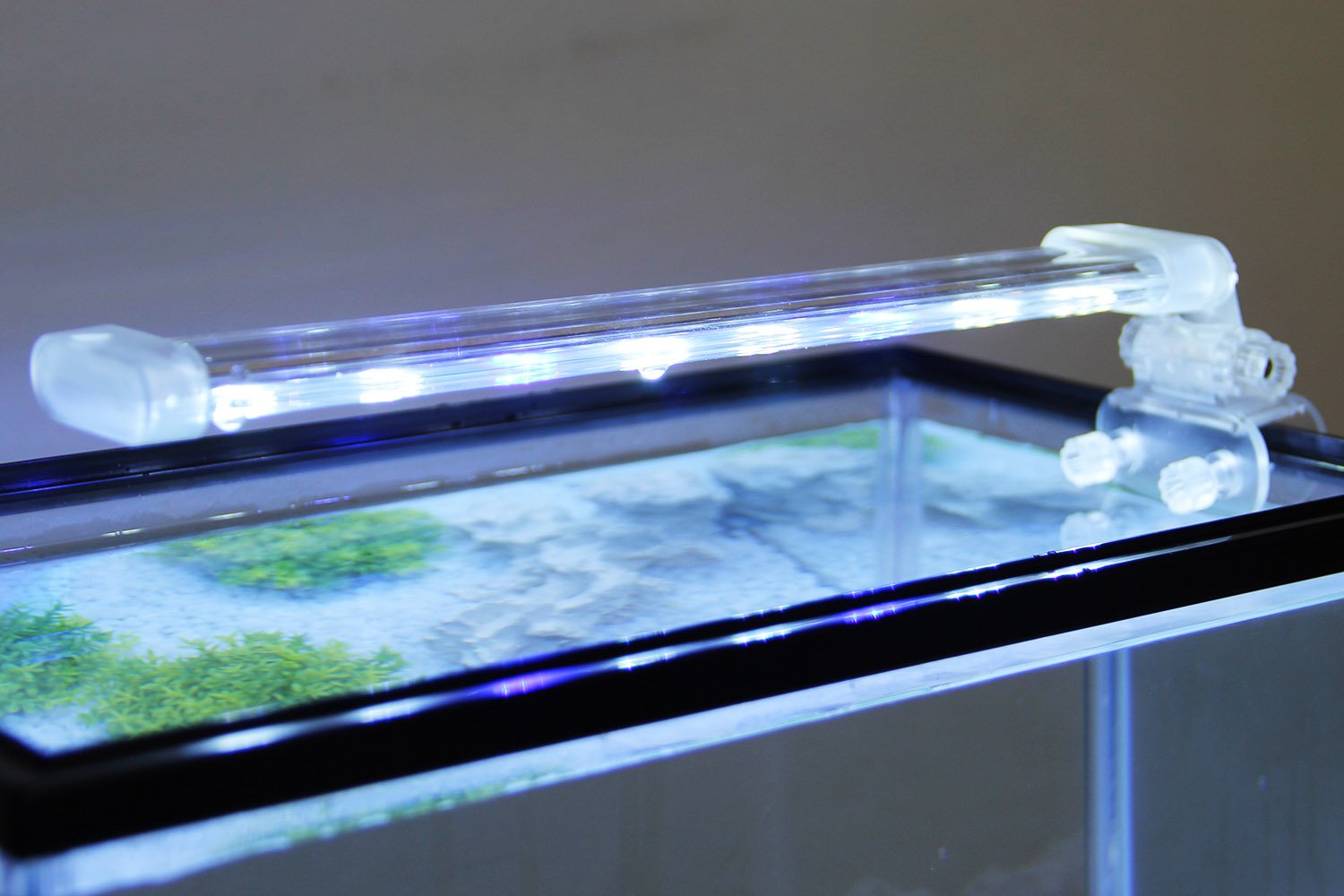 BPS® - Lampada per acquario a LED, illuminazione per piante subacquee, luce bianca e blu, 2 modelli a scelta 4 W/8 W