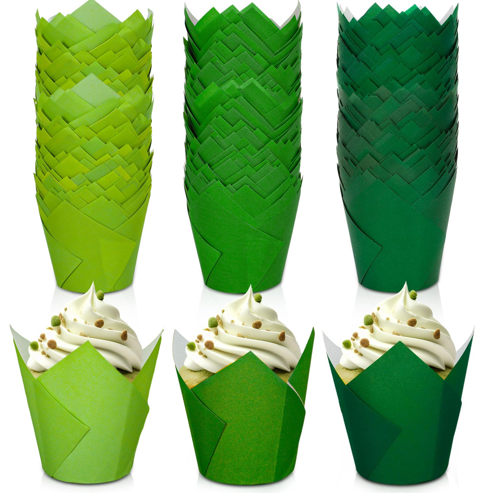 Caissettes à cupcakes tulipes pour réussir la décoration de vos gâteaux de Saint-Patrick