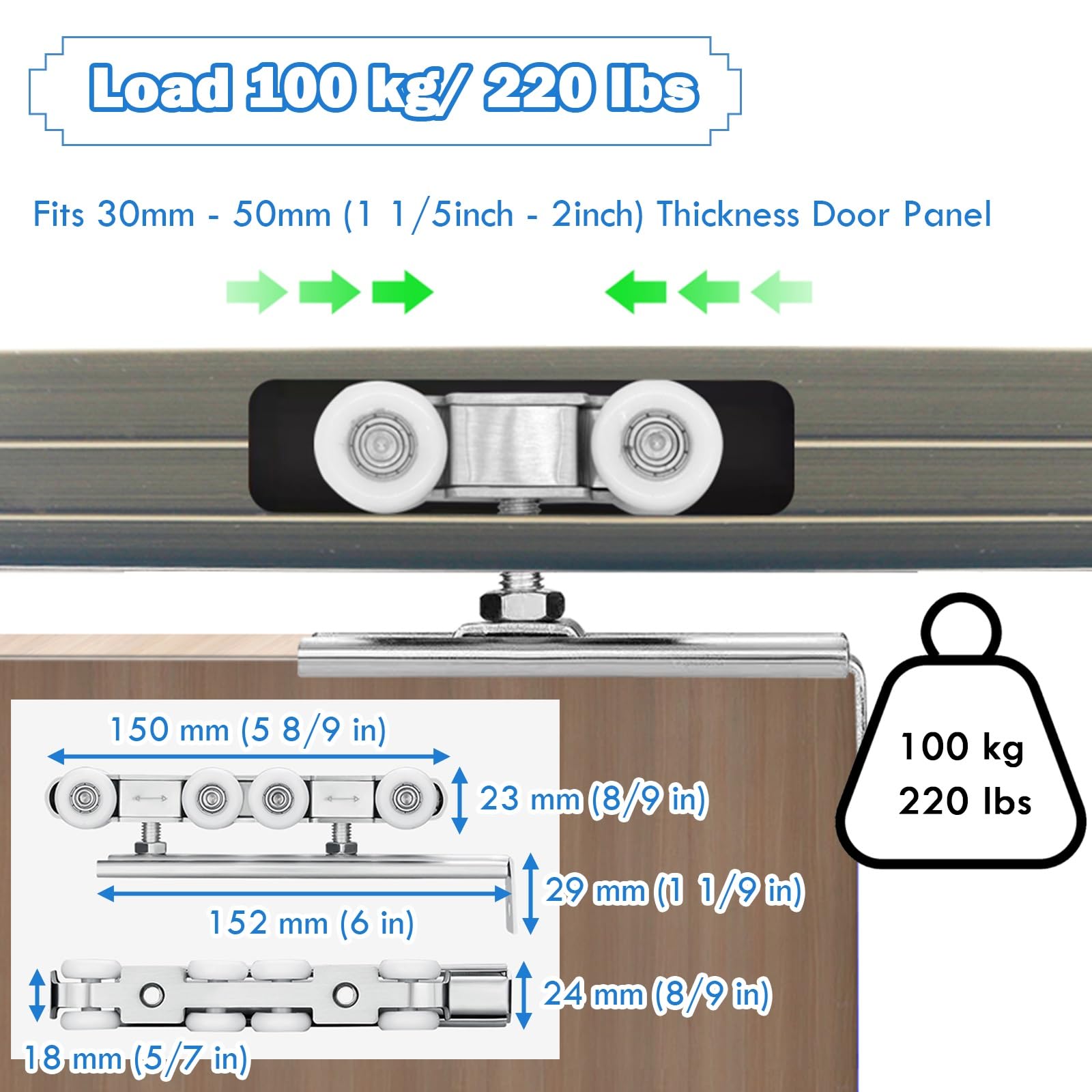 Sliding Door Track System,Sliding Closet Door Hardware Kit Factory - View #5