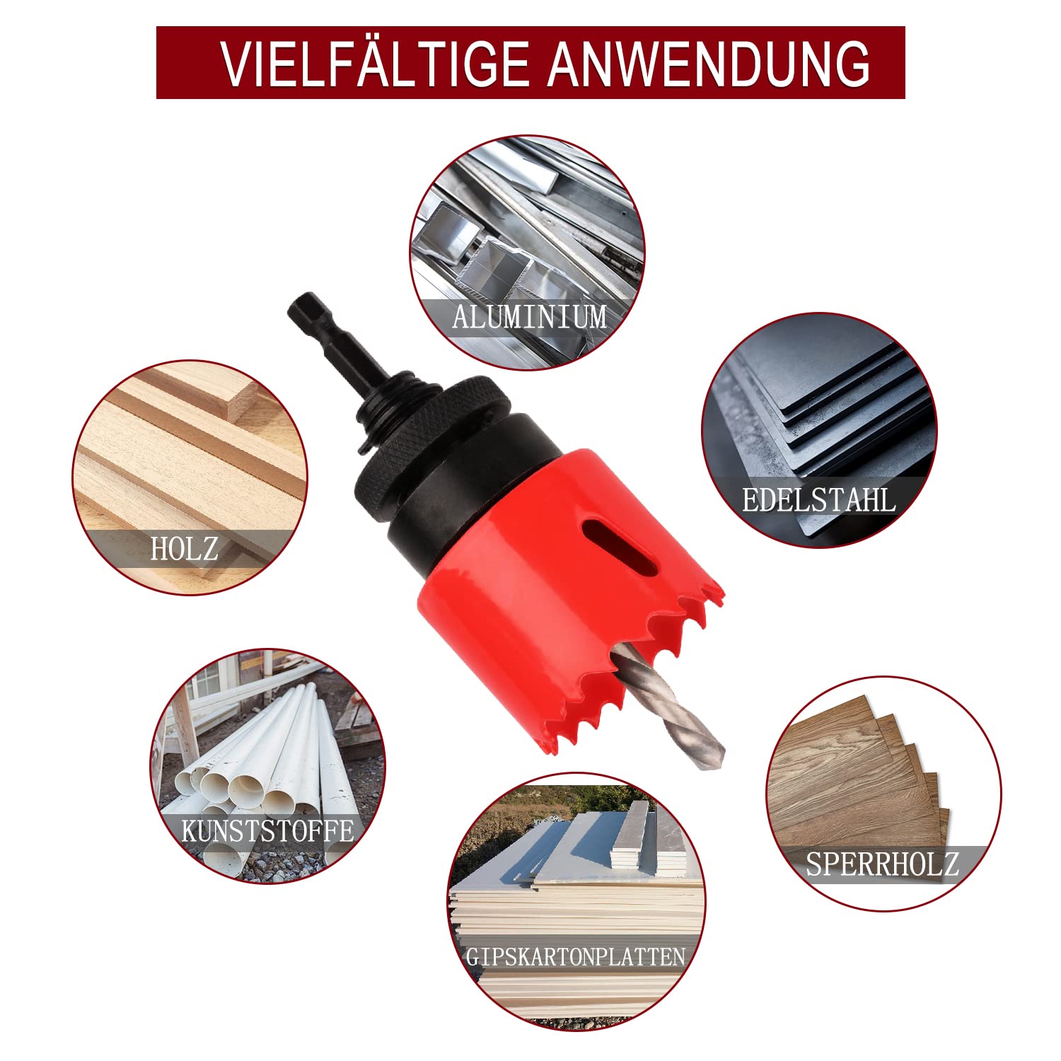 6 Punte Pilota HSS M2 Da 6mm Per Sega A Tazza | Per Metall, Acciaio, Legno E Plastica