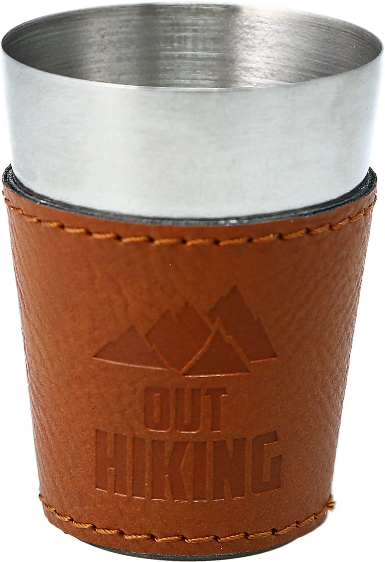 Gobelet de camping en acier inoxydable et cuir Pavilion pour bivouac de marche