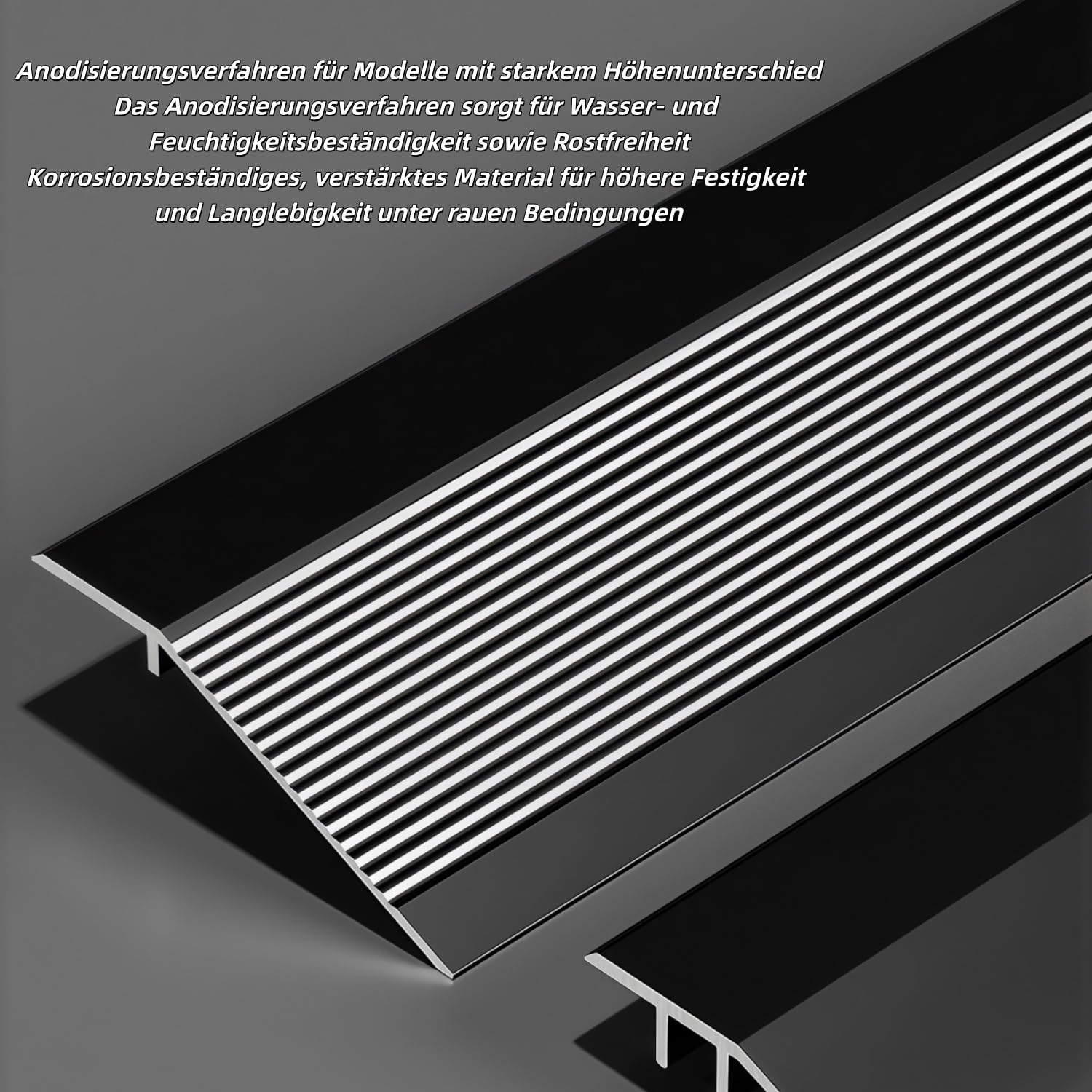 Aluminiowa listwa przejściowa do podłóg, reduktor progów do nierównych podłóg, nadaje się do płytek, laminatu, dywanu, winylu, drewna