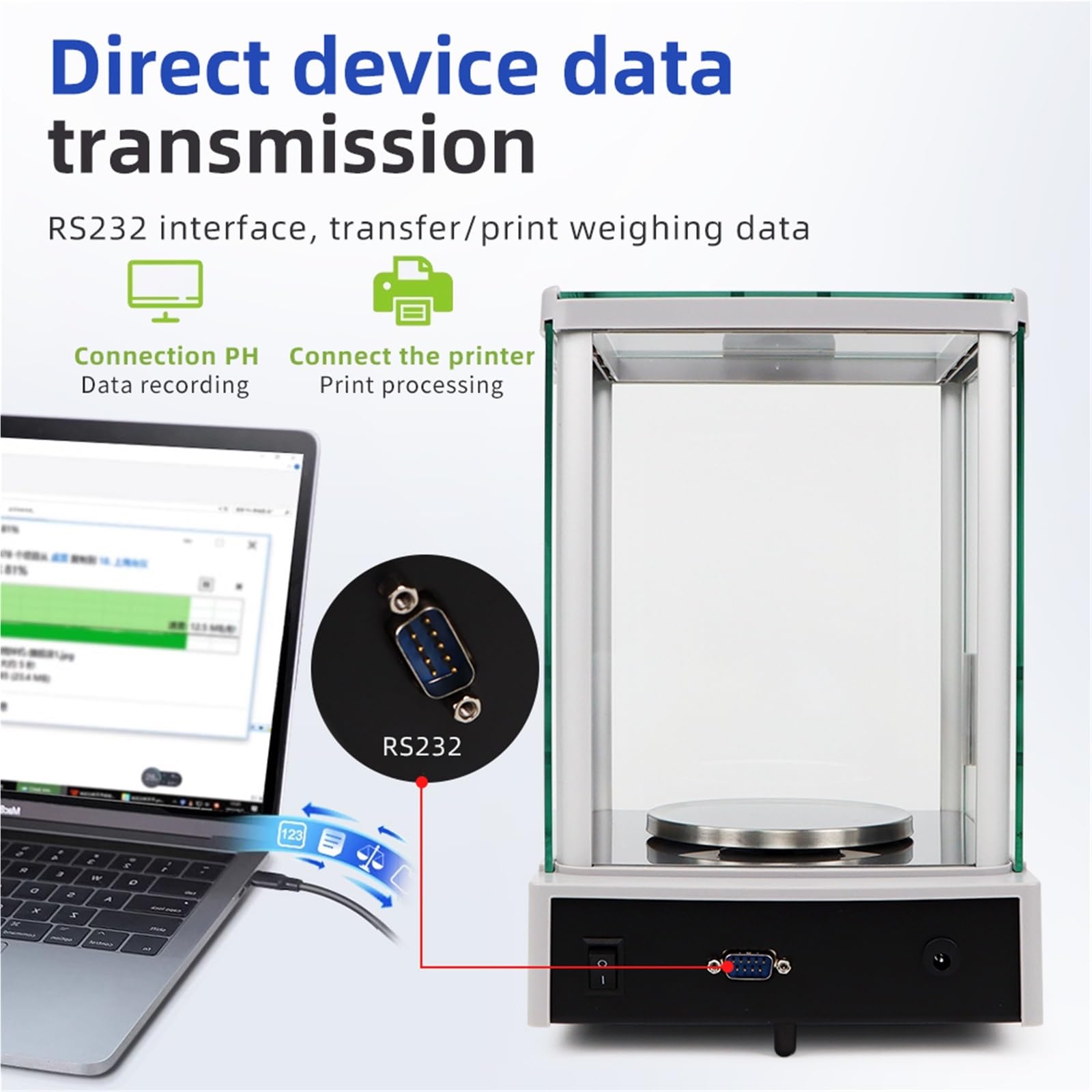 Báscula electrónica de laboratorio, balanza analítica precisión 0,001 g, báscula for joyería y cocina Grado comercial