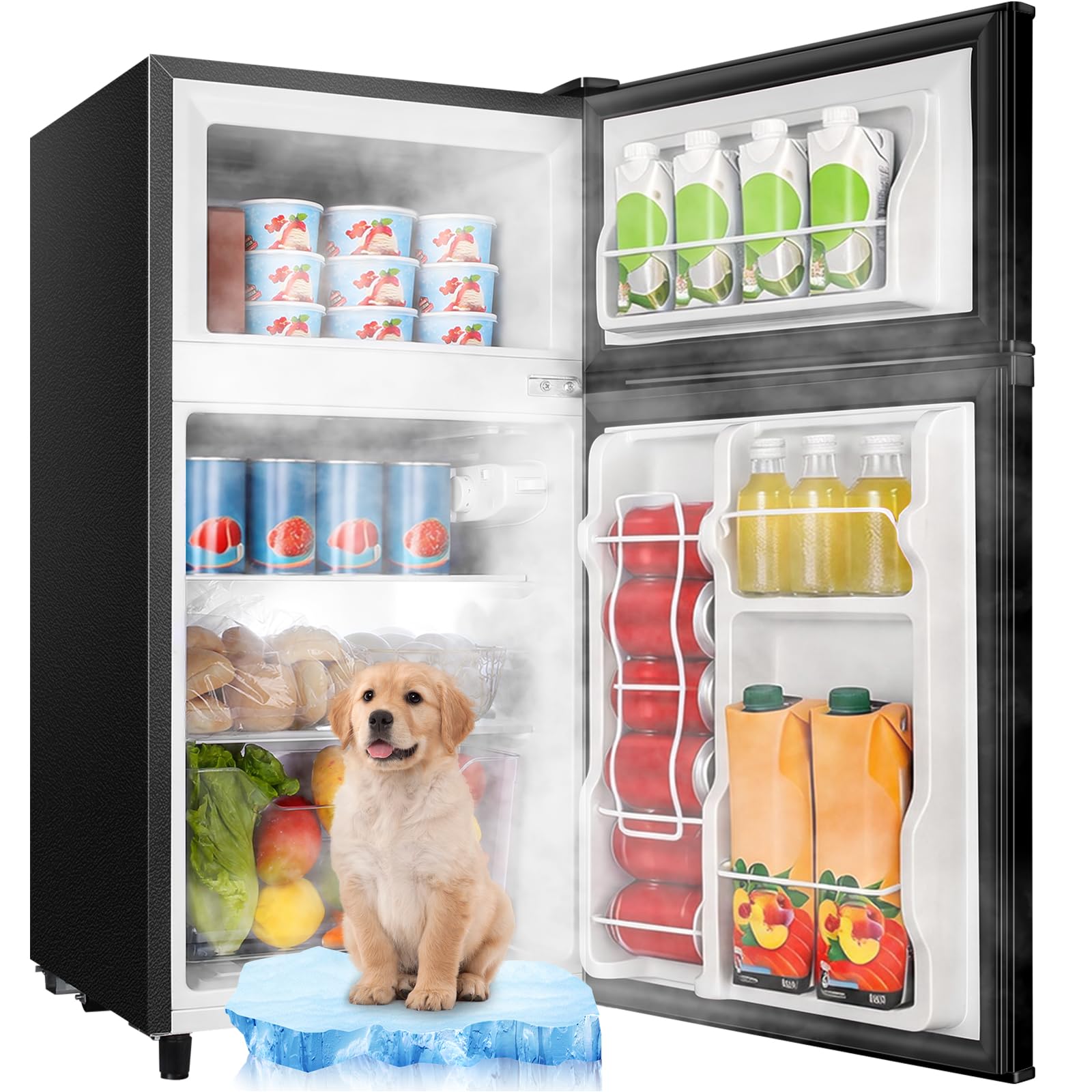 WANAI BCBD-72 3.5 cu ft Compact Freezer Black