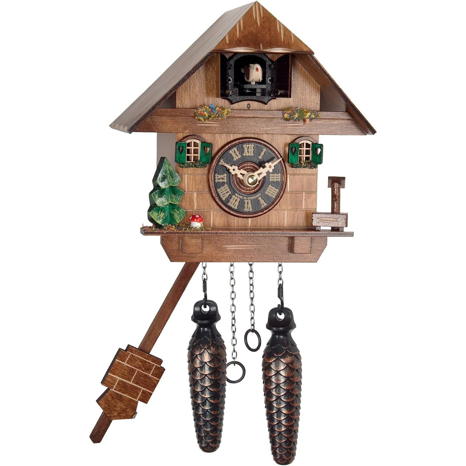 HomeStock Cuckoo Clock, Charming Battery Operated Design, Dimensions, 5.5