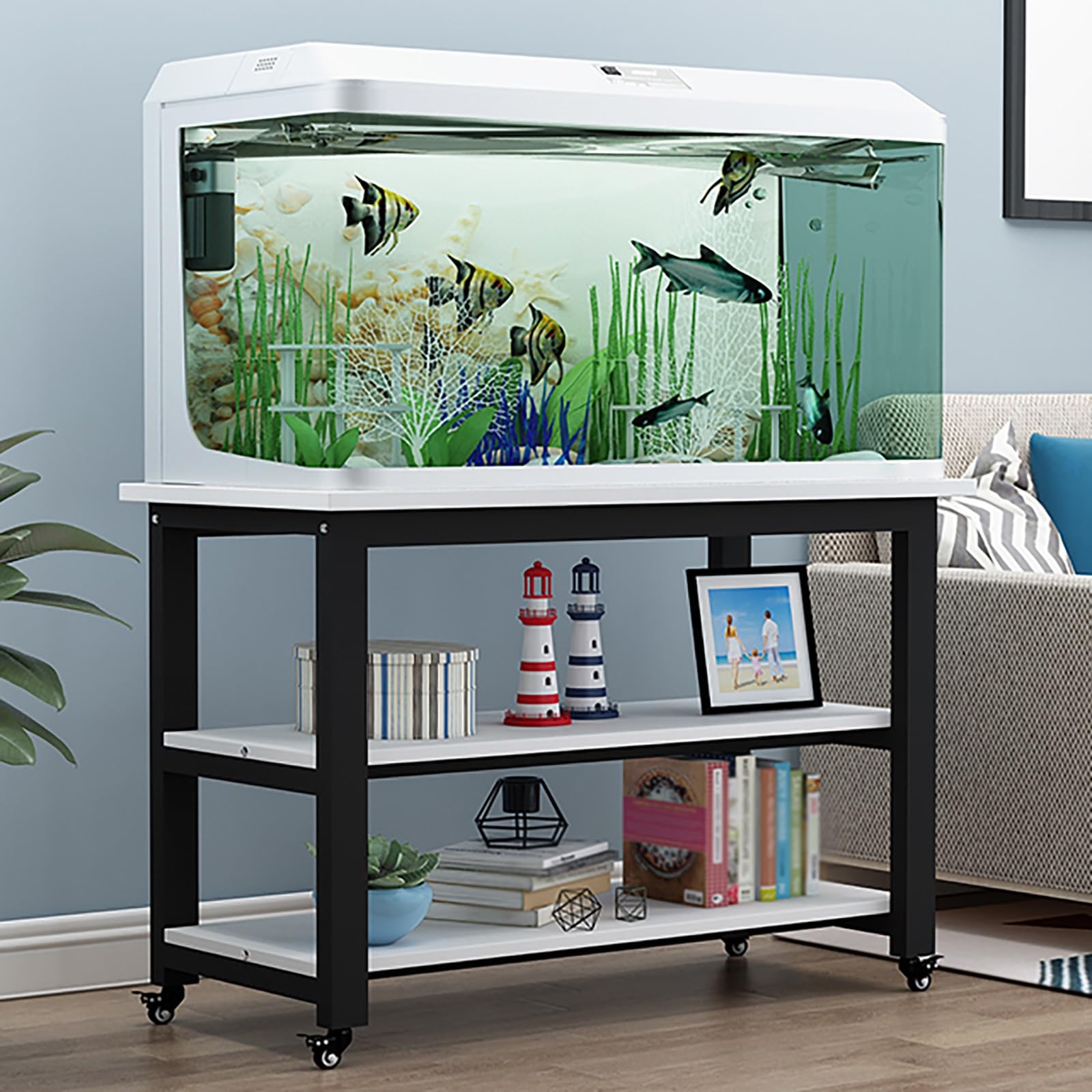 Chariot mobile robuste pour aquarium et terrarium de 5 à 30 gal