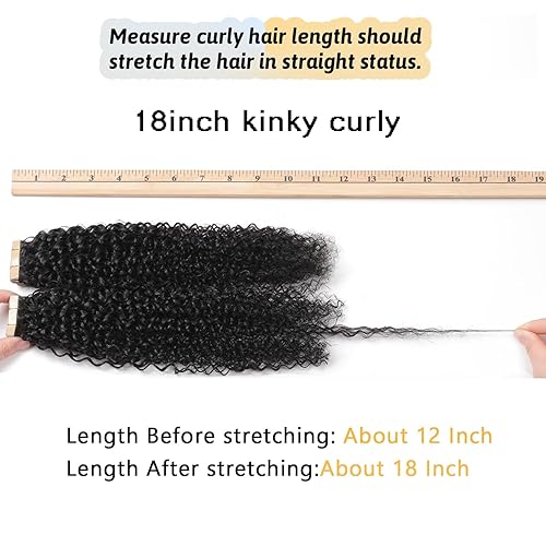 Miniatura 6 de Extensiones de cabello humano Remy con cinta adhesiva, 20 pulgadas, 3.53 onzas, 40 unidades, extensiones de cabello humano real Remy sin costuras,