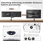 Dual Monitor-Arm Heavy-Duty pour 17-49-inch Écrans - Support de bureau pour écrans ultralarge 44lbs, Entièrement réglable, VESA 75/100 mm, noir