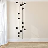 Vinyl Wall Art Decal - Geometric Digital Circuit - 60" x 16" - Trendy Modern Decor for Home Living Room Bedroom Office Workplace Peel Off Vinyl Sticker Decals &lpar;60" x 16"&comma; Black&rpar;