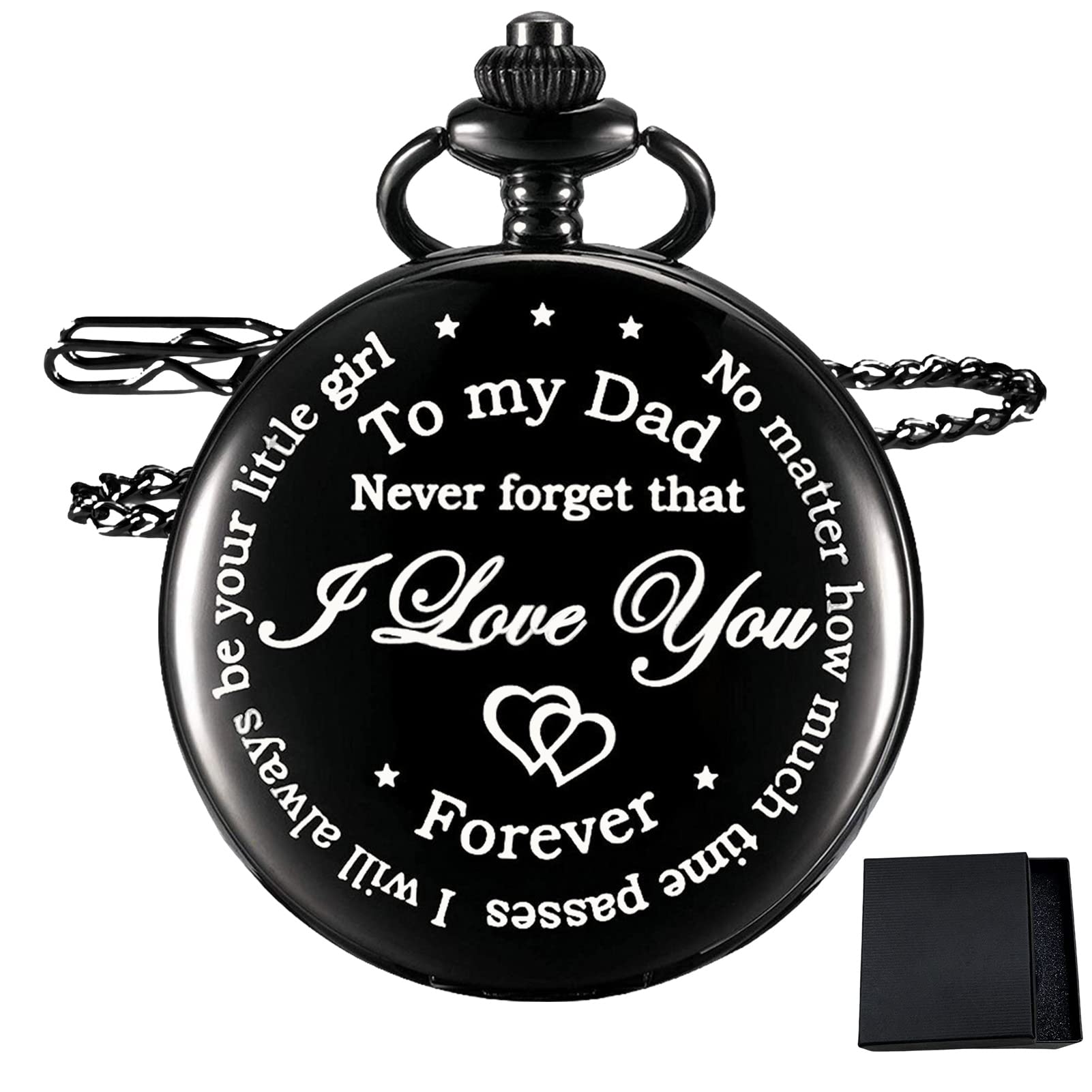 Metaparty A Great Father's Day Gift from Daughter:Digital Pocket Watch,Father in Law Gift from Daughter in Law