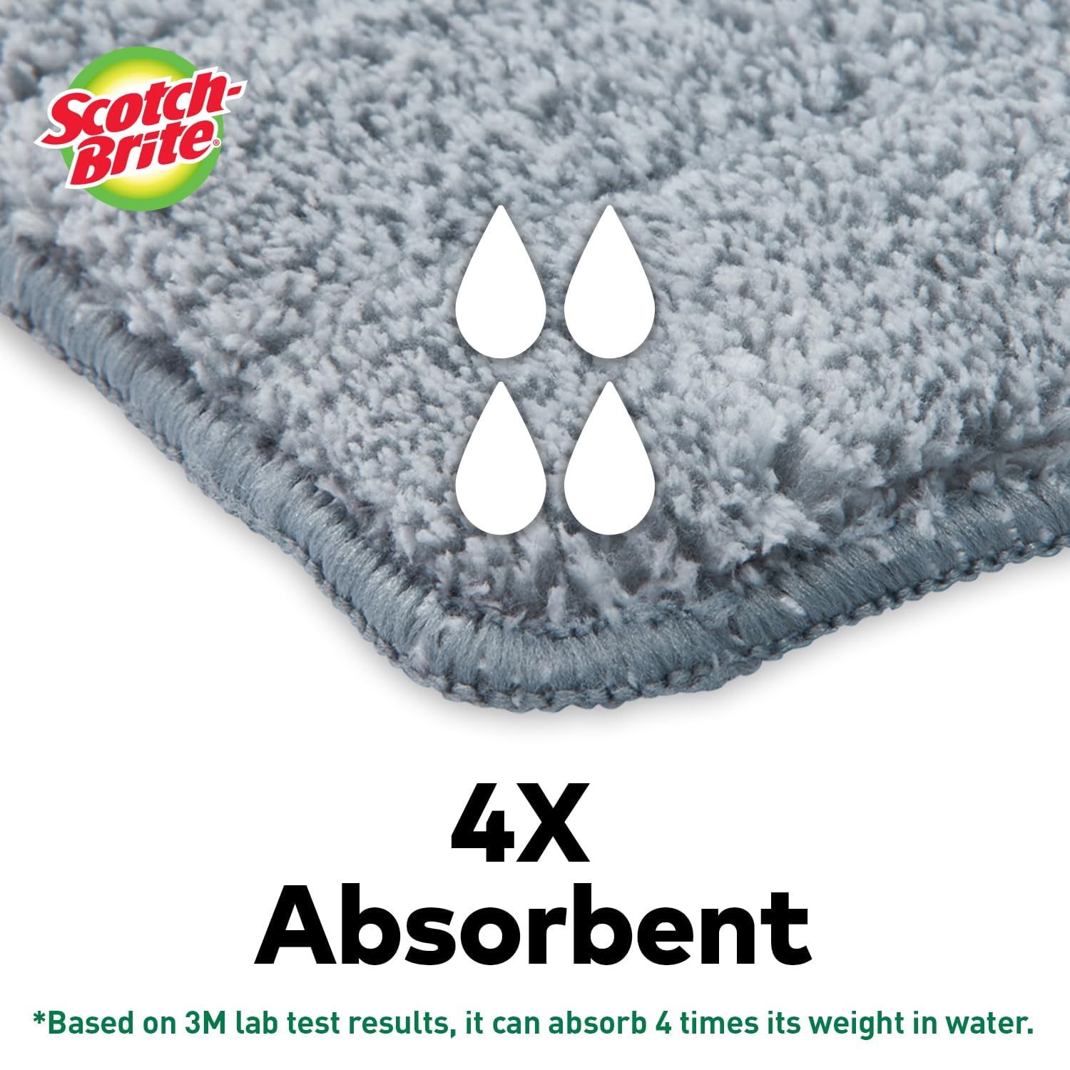 Scotch-Brite Plastic Hands-Free Microfiber Flat Mop with Compact Bucket, Splash Proof Design & Double Scraper for Easy Squeeze (1 Unit) 3