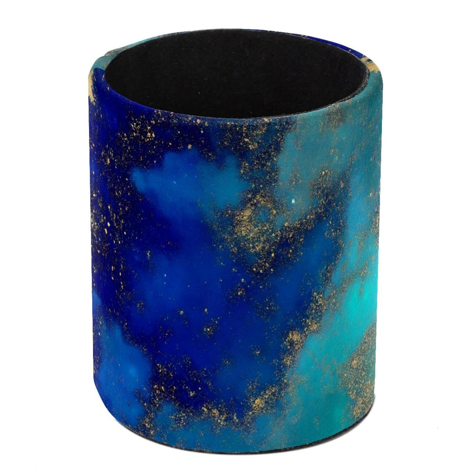 Luoweisi Leather Pen Pot Pen Holder for Desk, Pencil Holder Desk Tidy Office Organiser Makeup Storage, Marble Texture