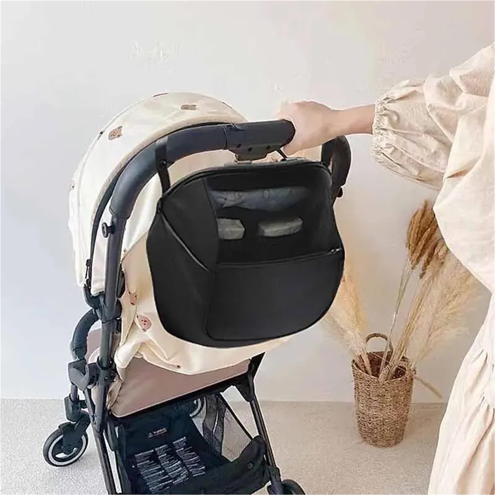 Borsa Passeggino Universale Borsa appesa for Passeggino for Bambini Zaini portaoggetti a Zone multifunzionali Portatili di Grande capacità