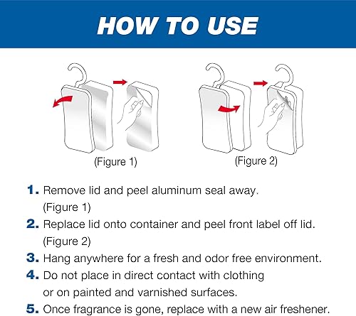 Miniatura 4 de Ambientador para armario, libera continuamente fragancia, lino fresco, colgador de 4 onzas (paquete de 6)