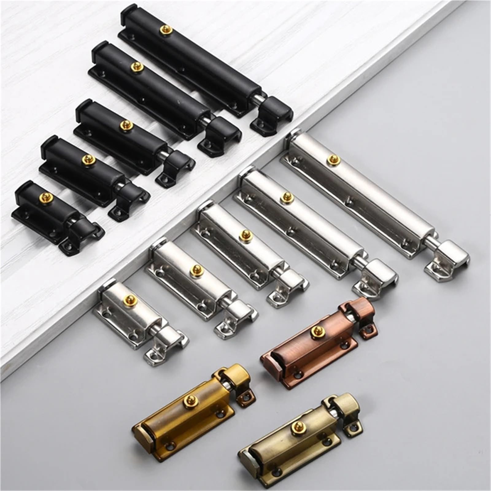WQGQPXOB Stainless Steel Automatic Latchs Door Bolt Buckle Spring Latch Thickened Locks 1Pcs(3 inch-bronze)