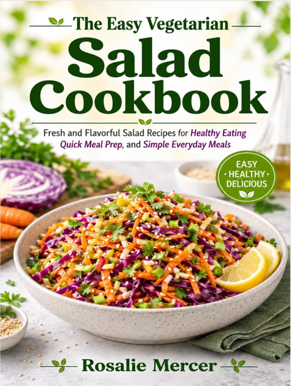 The Easy Vegetarian Salad Cookbook: Fresh and Flavorful Salad Recipes for Healthy Eating, Quick Meal Prep, and Simple Everyday Meals.