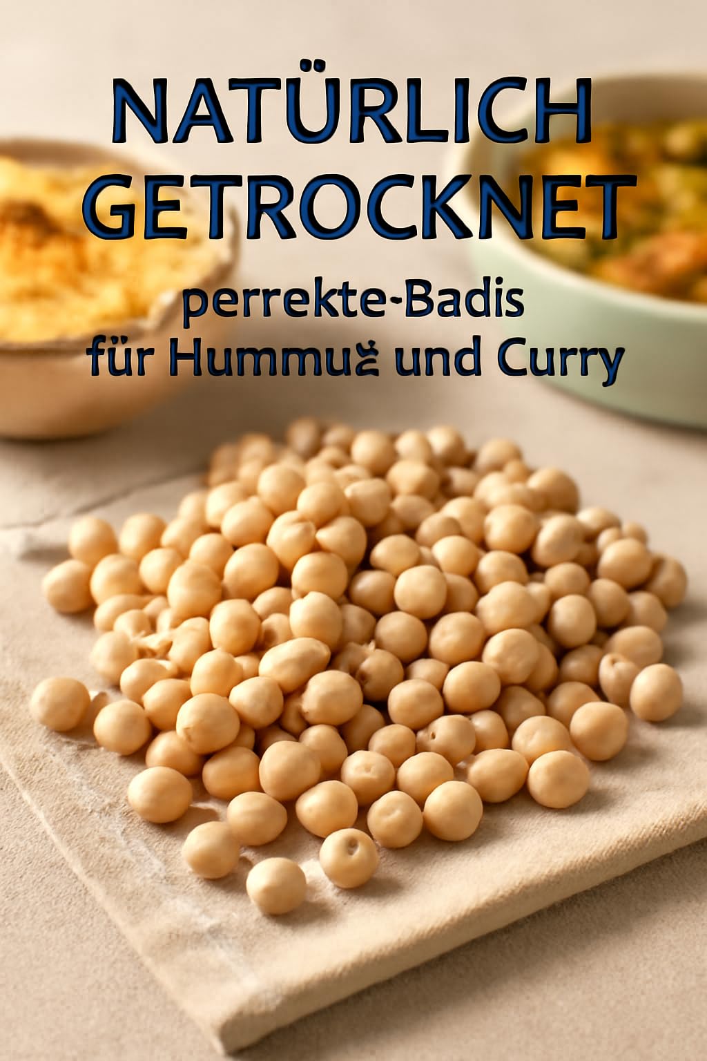 Kichererbsen Getrocknet 25kg - Proteinreich & Naturkost - Vegan Kochen für Eintopf - Premium Qualität für Falafel und Hummus