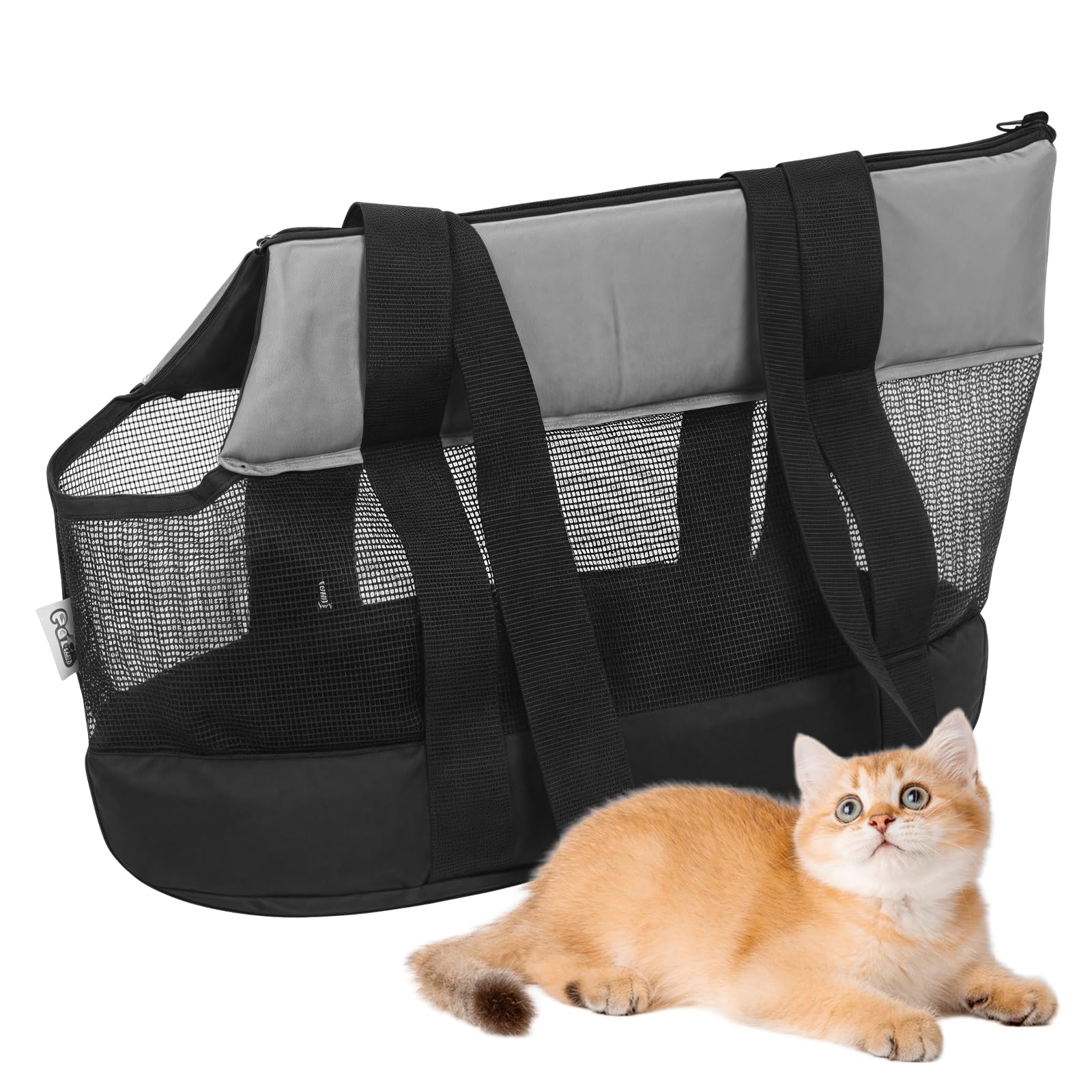 Bolsa para gatos de hasta 5 kg: bolsa transpirable para perros con hebilla de cuerda, bolsa de transporte portátil para perros pequeños, bolsa de transporte para gatos y perros pequeños, para compras