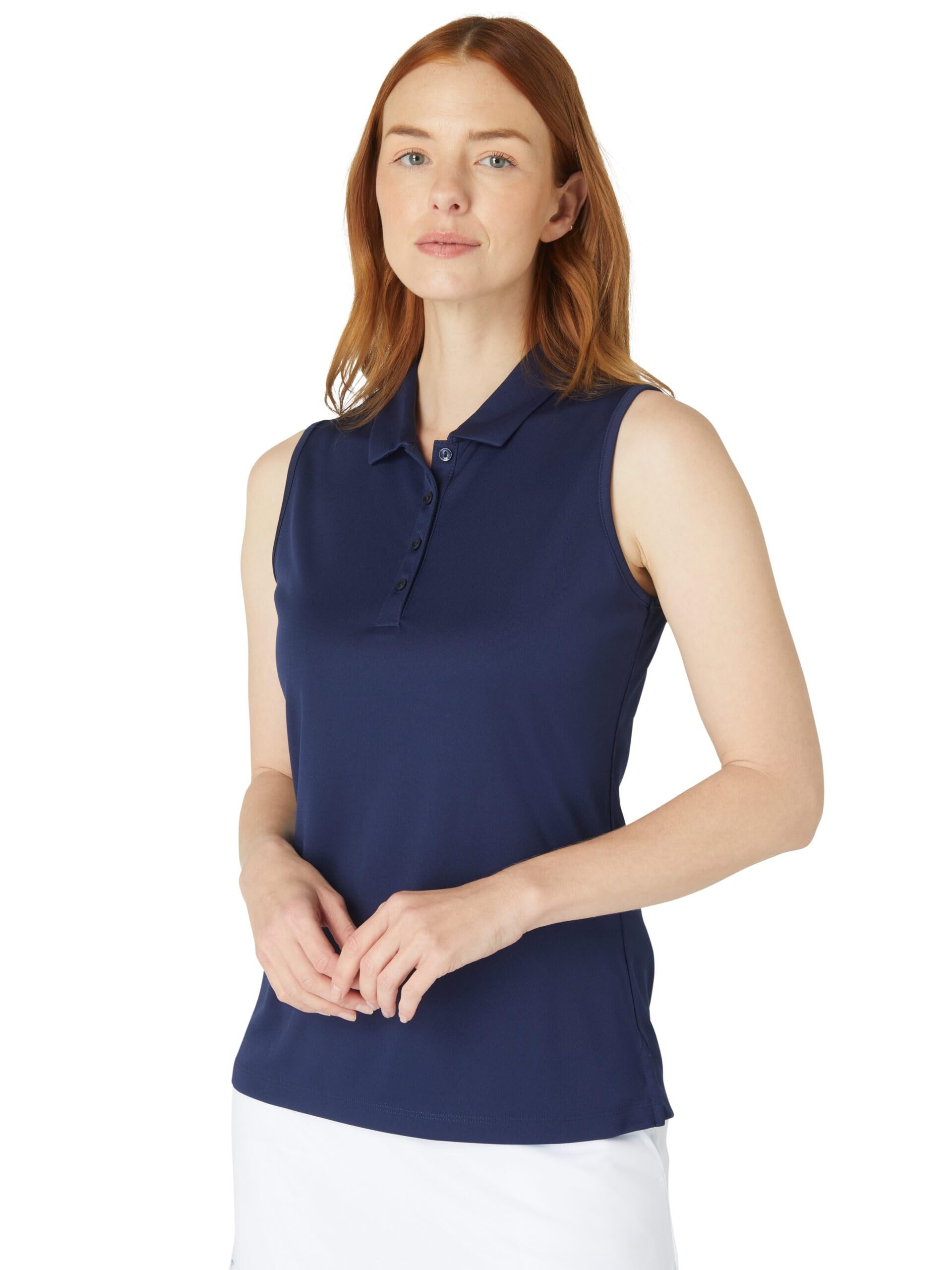 Callaway Apparel Sleeveless Tournament Polo Shirt with Stretch Golf sans Manches pour Femme
