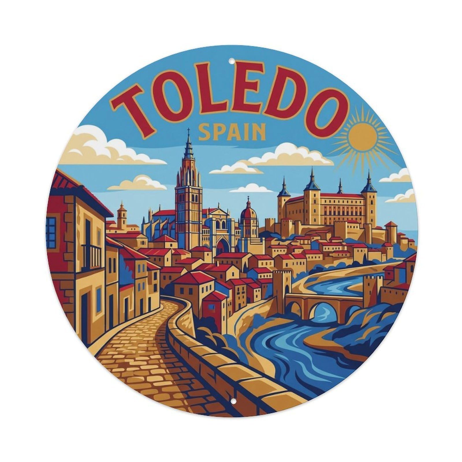 Spain Retro Travel Toledo Metal Tin Sign