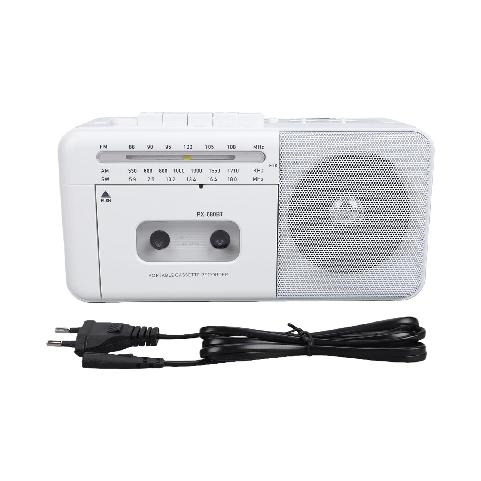 Luocute Reproductor de Casete Retro con Radio Am FM SW, Grabadora de Cinta Portátil con Conector para Auriculares, Función de Grabación, Bluetooth, Reproducción USB para Viajes en Casa