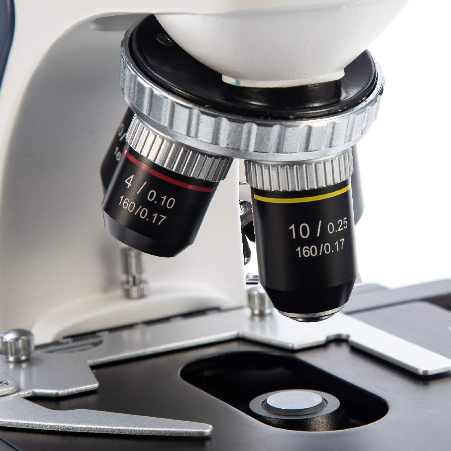Swift Microscopio trinocular compuesto SW380T, aumento de 40X-2500X, cabeza Siedentopf, escenario mecánico de dos capas, con cámara Swiftcam de 25 megapíxeles y 100 diapositivas en blanco y cubiertas