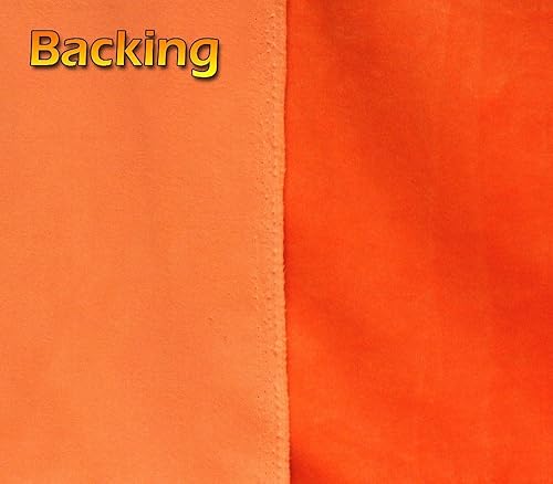 Miniatura 2 de Minky - Manta de tela sólida de 60 pulgadas de ancho vendida por The Yard (naranja)