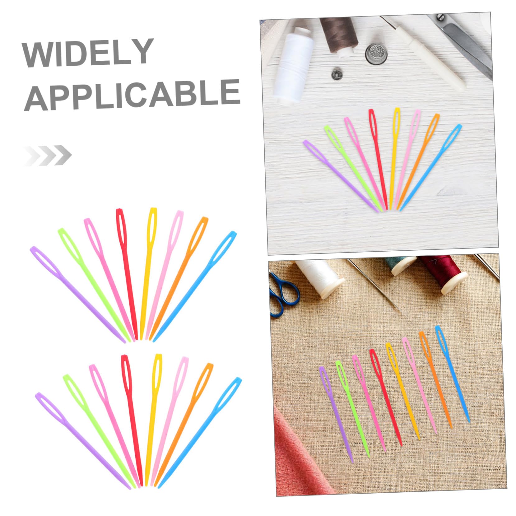 Anneome 2000 Piezas Unidades Agujas de Coser de Plástico Gruesas y Coloridas Ojo Grande para Hilo Grueso y Proyectos de Punto y Ganchillo Herramienta Ligera para Manualidades
