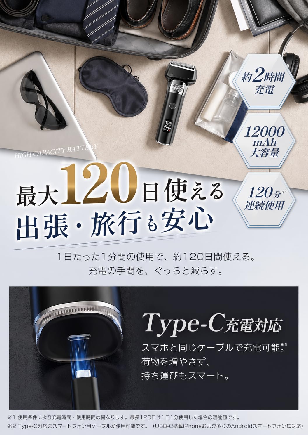 電気シェーバー 髭剃り 1200mAhバッテリー 可動式ヘッド 5枚刃深剃り Amazon.co.jp: ひげそり 電動シェーバー 【5枚刃深剃り・往復式革新型