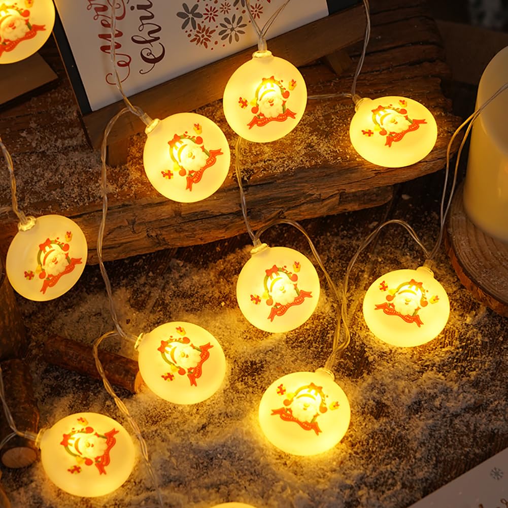 Luci Giardino Rotonde Decorazioni Natalizie, luci a LED Bianche Calde, luci notturne Creative, luci fatate a Tema Festivo Feste, Matrimoni, Decorazioni Alberi Natale